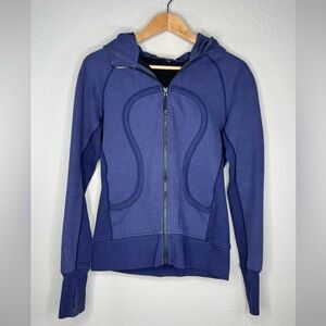 Lululemon Scuba Full‑Zip Hoodie Women's‎ Size 8 Indigo Blue
